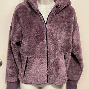 Calvin Klein Plush Purple Zip-Up Hoodie